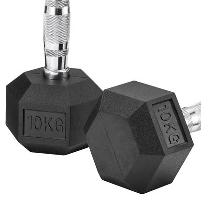 10kg Hex Dumbbell Pair Close Up