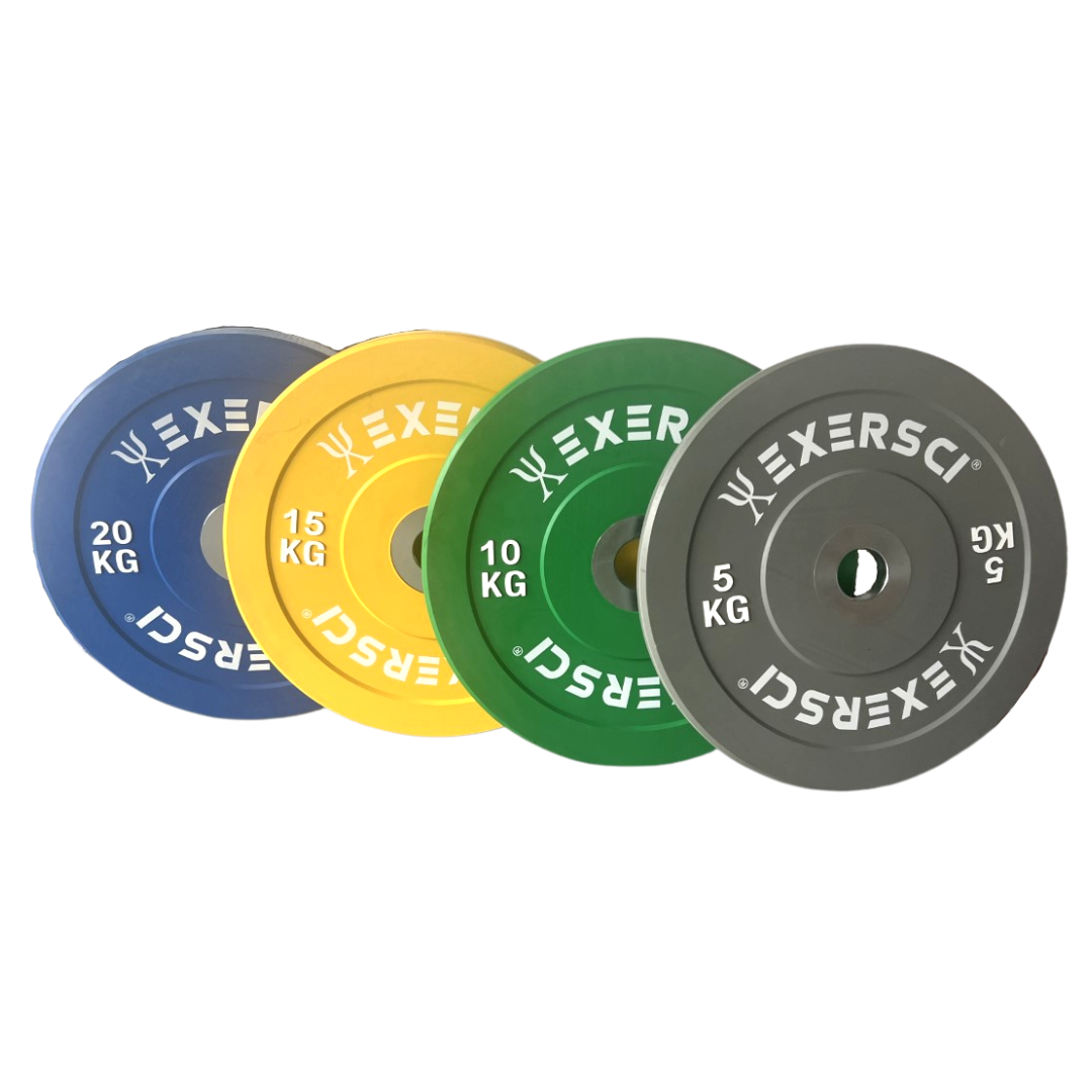 Exersci® Coloured Olympic Bumper Plates (Pair)