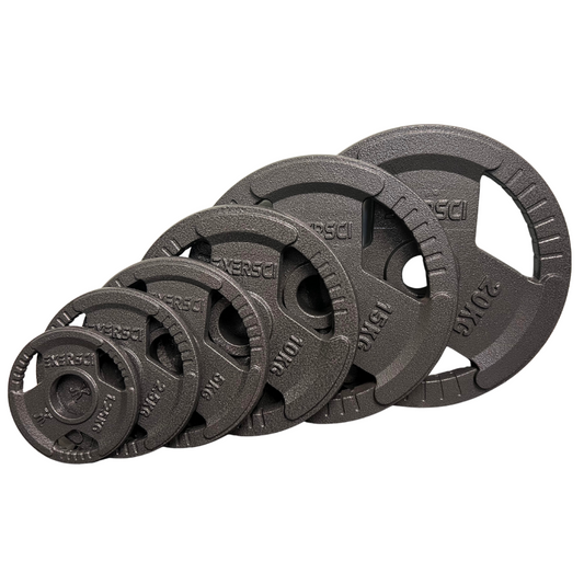 Exersci 2" Cast Iron Tri-Grip Weight Plates (Pair)