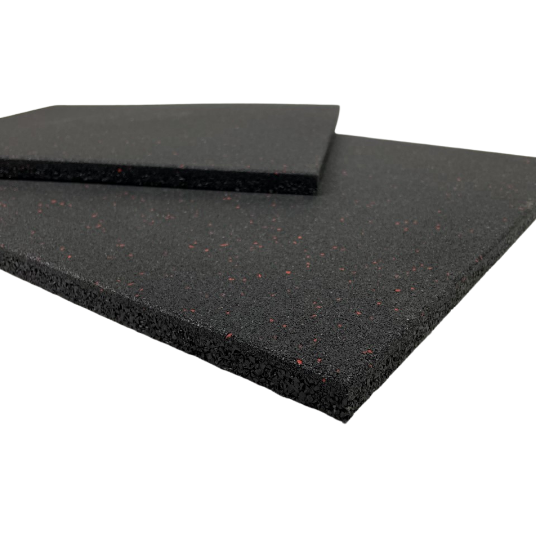 Exersci® LARGE Heavy Duty Red Speckled Rubber Tiles 100cm x 100cm