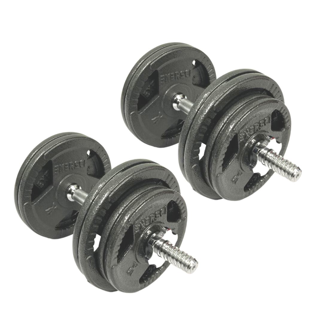 Exersci® Cast Iron Adjustable Dumbbells