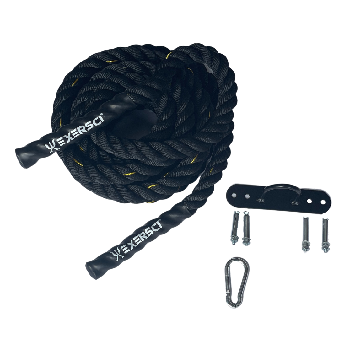 Exersci® Battle Rope with Anchor Set