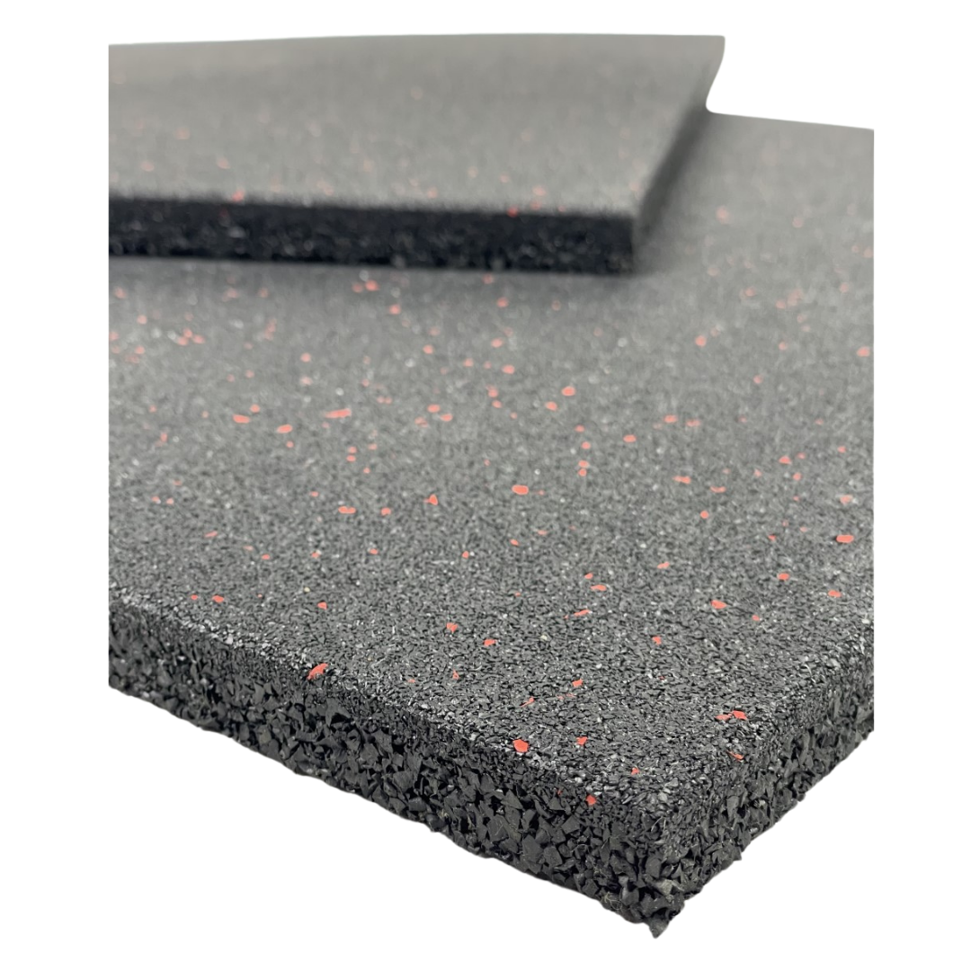 red speckled rubber floor tiles from Exersci
