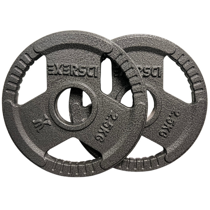 Exersci 2" Cast Iron Tri-Grip Weight Plates (Pair)