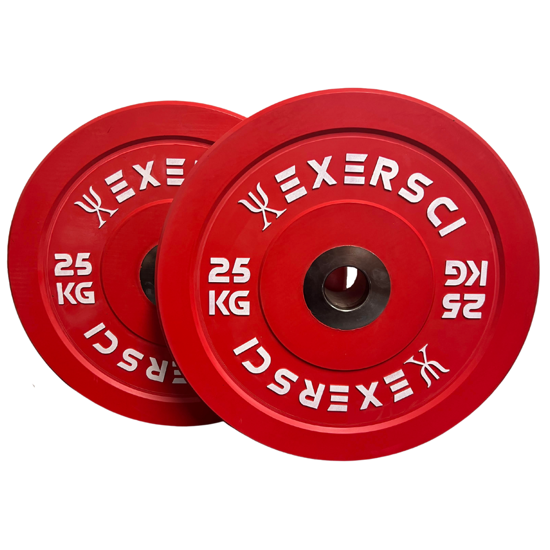 Exersci® Narrow Coloured Olympic Bumper Plates (Pair)