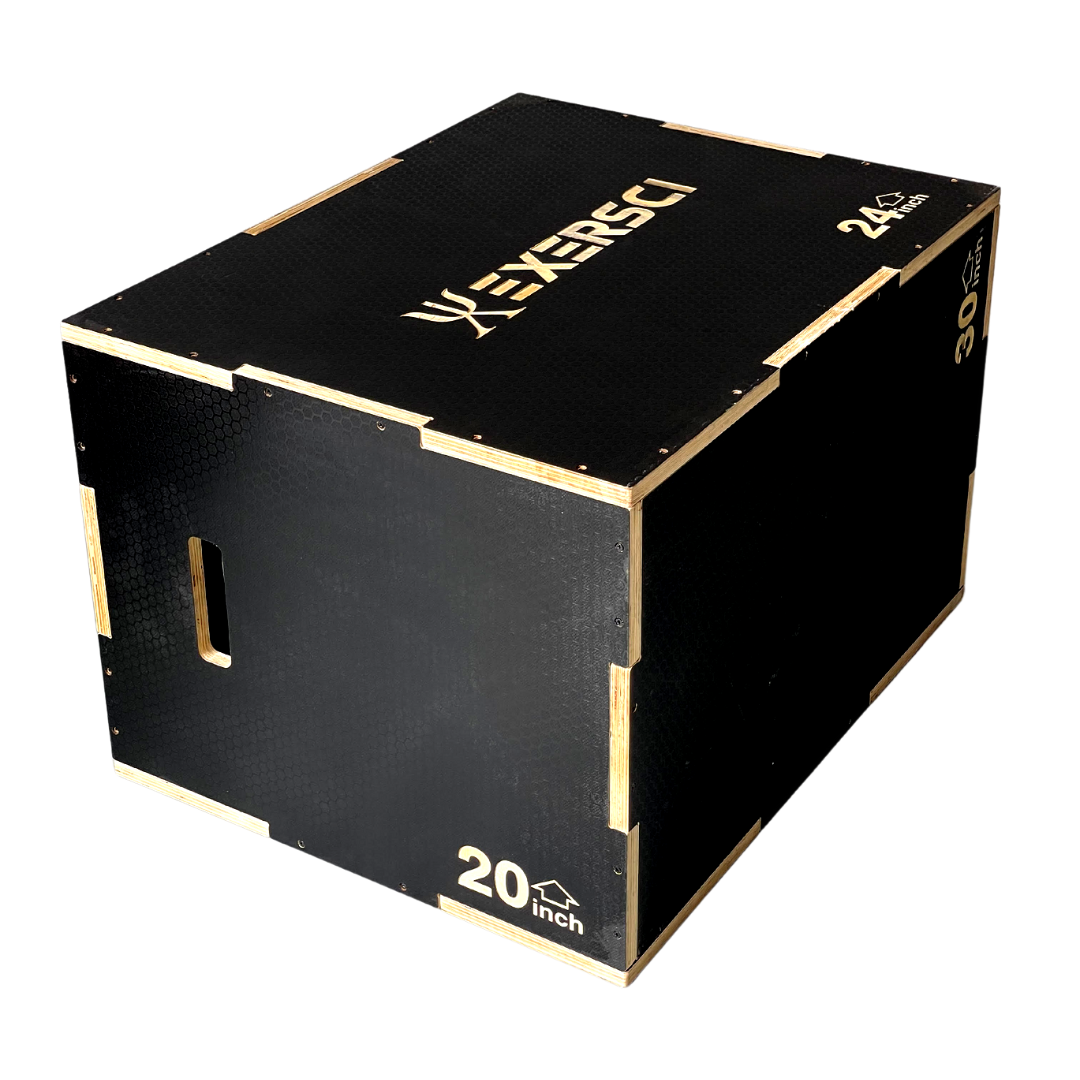 Exersci® Black Plyometric Box 30" x 24" x 20"