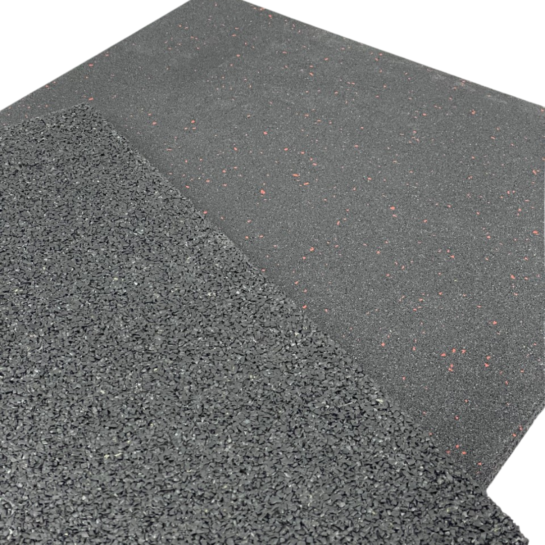 Exersci® LARGE Heavy Duty Red Speckled Rubber Tiles 100cm x 100cm