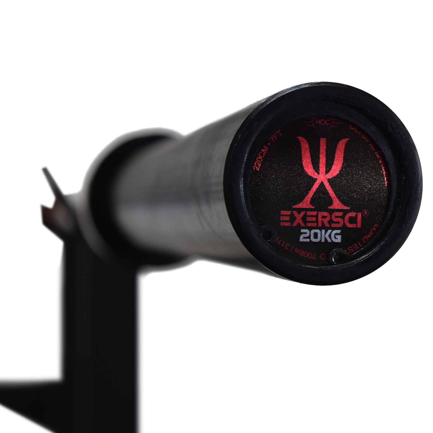 Exersci® Limited Edition 7ft 20kg Red & Black Olympic Barbell + 2 x Free Spring Collars