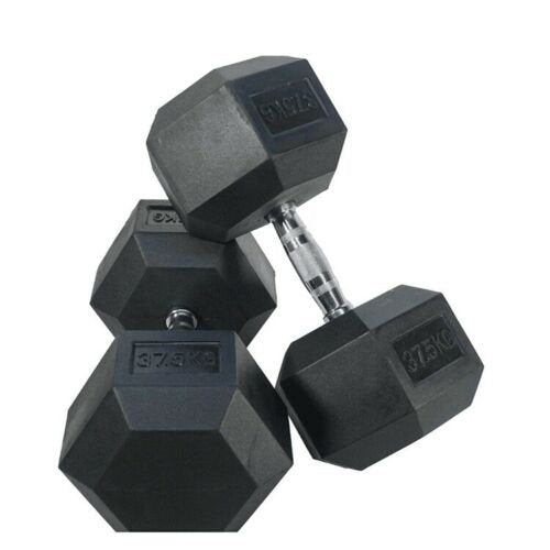 Exersci® 5kg-20kg Hex Dumbbell Set (5kg increments) - Black