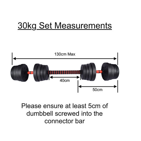 Exersci® Adjustable Dumbbell & Barbell Set with Kettlebell Attachment Option