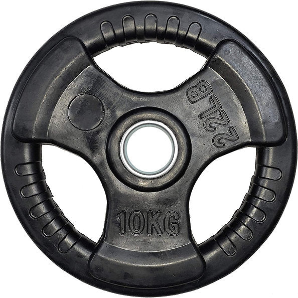 Gym Equipment Tri-Grips Rubber Coated Weight Plates Fitness Equipmen