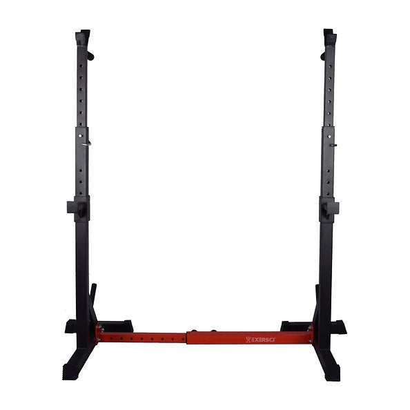 Exersci® Heavy Duty Squat Rack with Dips and Storage Arms