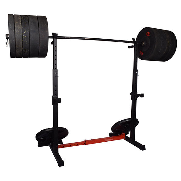Exersci® Heavy Duty Squat Rack with Dips and Storage Arms