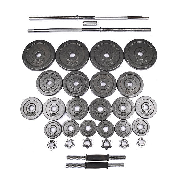 Exersci® 50kg Adjustable Barbell & Dumbbell Set
