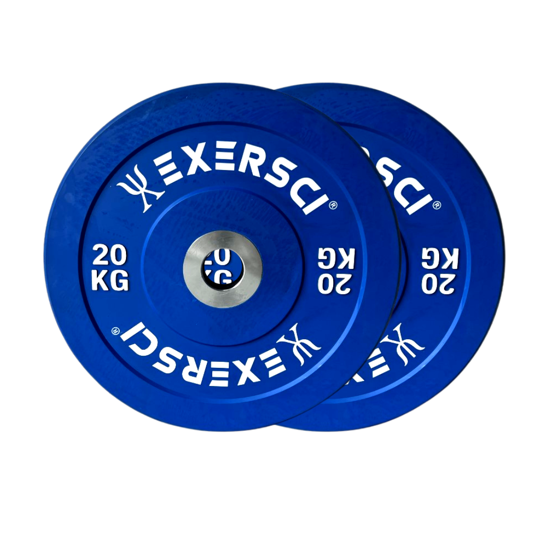 Exersci® Narrow Coloured Olympic Bumper Plates (Pair)