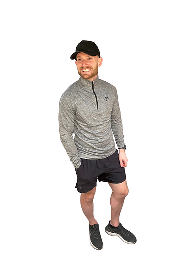Exersci® Tech ⅓ Zip Long Sleeve Grey