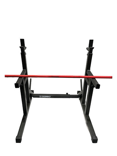 Exersci® Premium Squat Rack with Bench Support