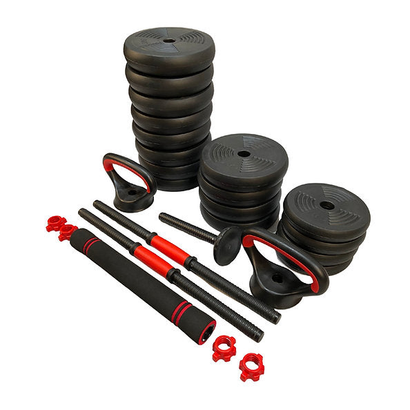 Exersci® Adjustable Kettlebell, Dumbbell & Barbell Set 20-40kg