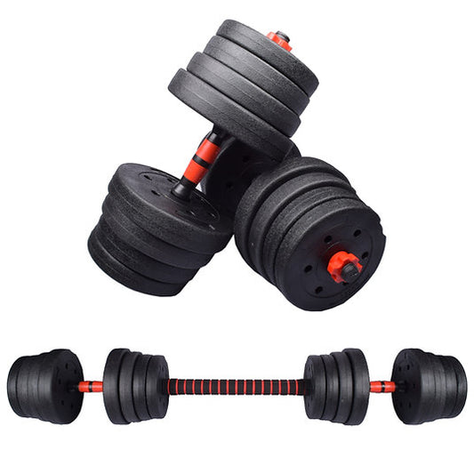 Exersci® Adjustable Dumbbell & Barbell Set with Kettlebell Attachment Option