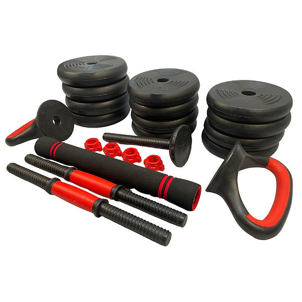 Exersci® Adjustable Kettlebell, Dumbbell & Barbell Set 20-40kg