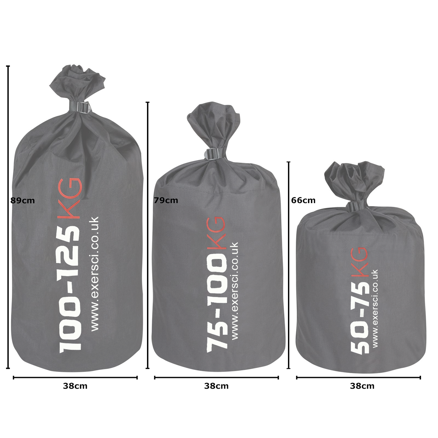 Image of three strongman sacks from Exersci