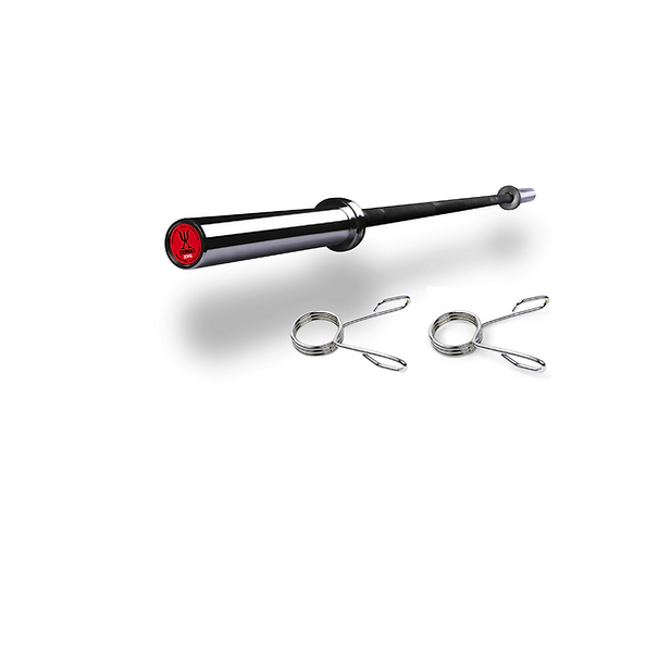 Exersci® 7ft 20kg Blackout Olympic Barbell + 2 x Free Spring Collars